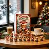 Decorative Tabletop Display 2026 Highland Cow Advent Calendar, 24 Day Christmas Countdown Calendar with 2D Acrylic Collectible Durable Hanging Pieces