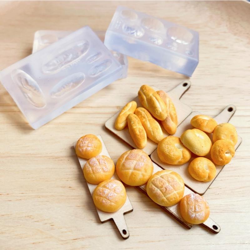 Bread Resin Mould Epoxy Resin Molds Bread Ornament Mold Ornaments Casting Moulds Silicone Material for Table Decorations