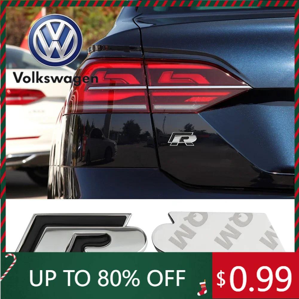 2026 Hot For VOLKSWAGEN VW 1pcs 3D Car trunk sticker R logo car decoration sticker Accessories For VW GOLF Polo Tiguan GTI PASSA