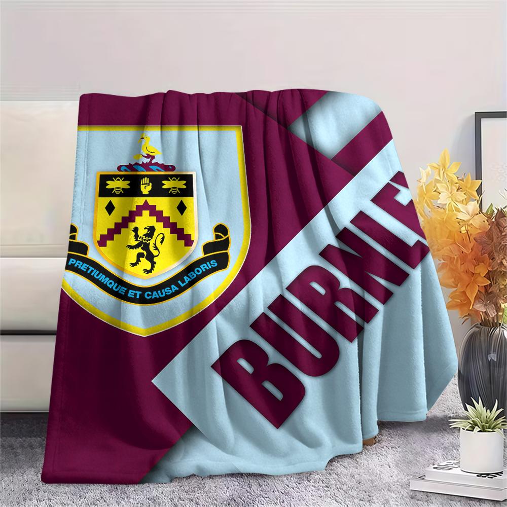 Burnley FC Logo,pattern Flannel Blanket, High Quality Comfortable for All Seasons, Home Decor, Warmth and Comfort, Perfect for Gifts.