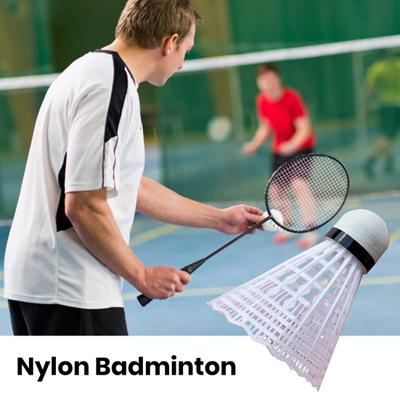 10Pcs Nylon Badminton Estável Durável Nylon Pena Petecas Jovens Jogadores Indoor Outdoor Badminton Treinamento