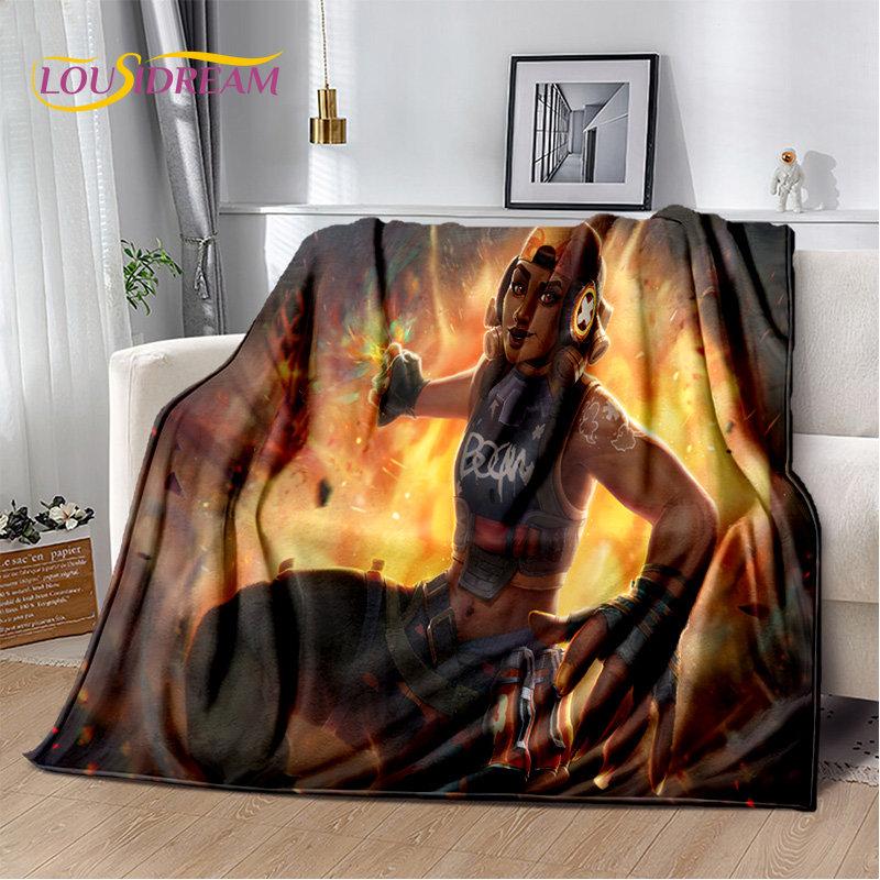 3D HD VALORANT Game Gamer Cartoon Soft Plush Blanket,Flannel Blanket Throw Blanket for Living Room Bedroom Bed Sofa Picnic Cover