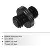 Uxcell Adapter Stojaka Mikrofonowego Męski na Męski ze Stopu Aluminium Adapter Śruby Mikrofonowej do Stojaka Trójnożnego Mikrofonu Czarny 2szt. 3/8 3/8