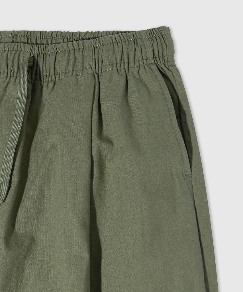 LEMAIN SECOND Linen-Like Elastic Waist Wide Pants [Light Khaki]