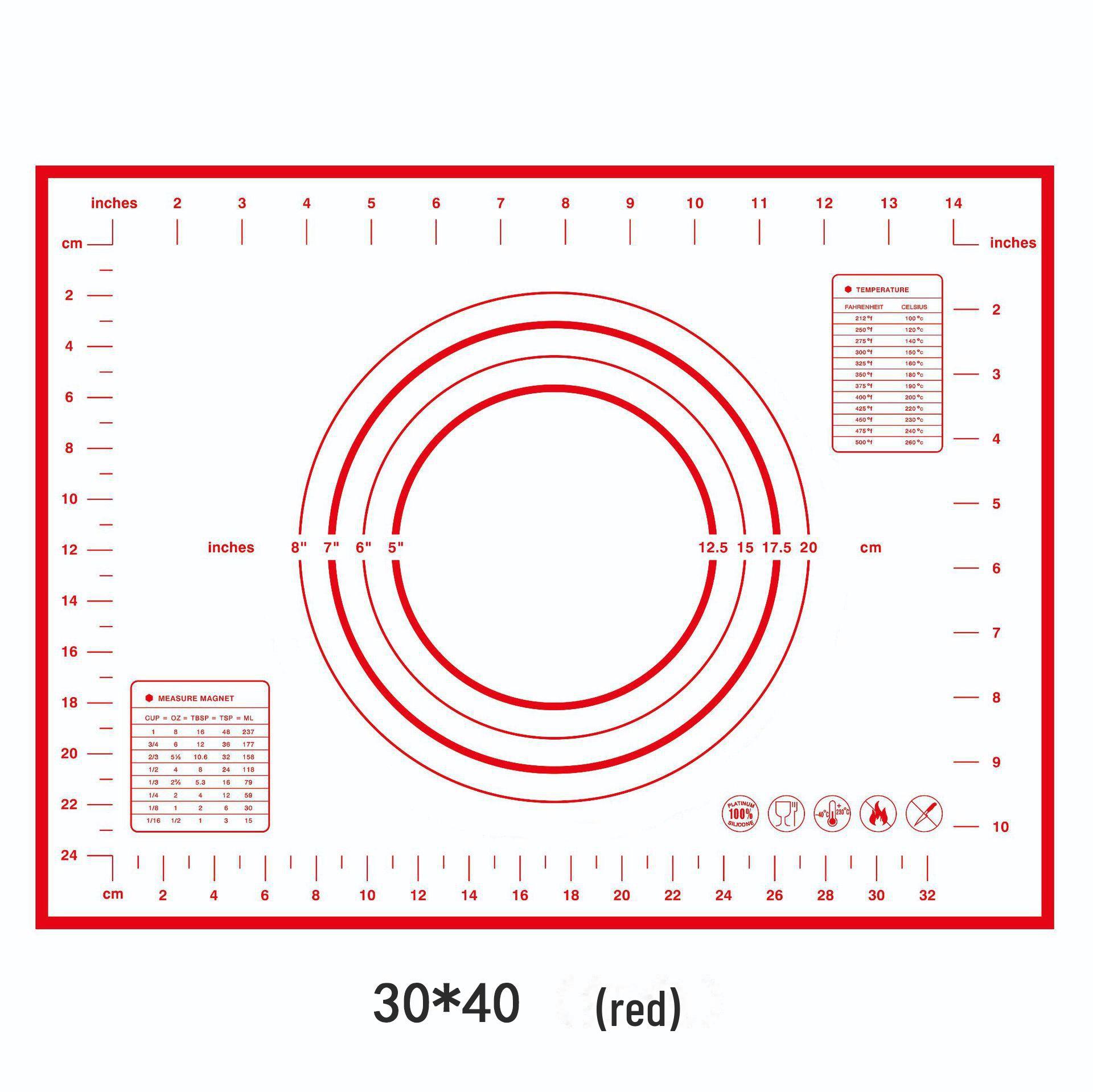 

Большой силиконовый коврик для замешивания и раскатывания теста размером 70x50 см, жаропрочный антипригарный инструмент для выпечки и коврик для теста 30*40cm