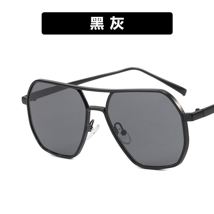 Men's double beam sunglasses new sunglasses driver driving anti-ultraviolet trend sunglasses concave shape