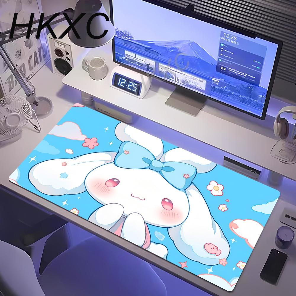XXL Mouse Pad Kawaii Cinnamoroll Mouse Mat Cute Gaming Accessories Computer Gamer Keyboard Pad Large Size Non-slip Desk Mats
