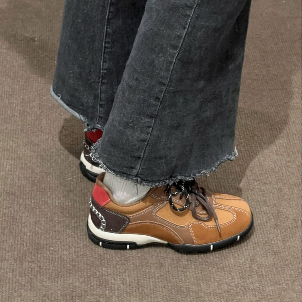 Thick-soled Retro Color Matching Forrest Gump Shoes Light and Versatile Forrest Gump Shoes German Training Shoes Women's 2025 Autumn 