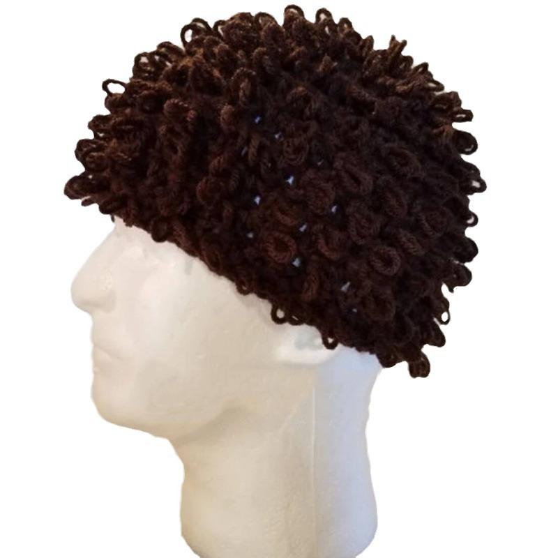 Purely Hand Knitted New Style Funny Horn Hat Party Mask Headgear