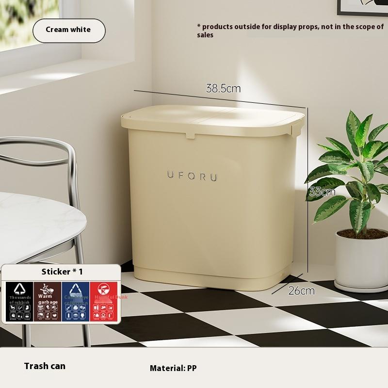 Kitchen Trash Can Multi-layer Dry Wet Separation Garbage Storage Bin Large Press-type Paper Basket with Pulleys Home Supplies