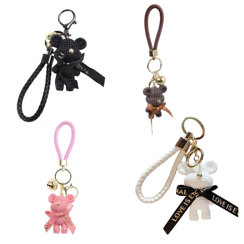 Creative Cartoon Wool Bear Keychain for Doll Car for Key Chain Fashion Cute Keyring Bag Charm Pendant Accessories Ch