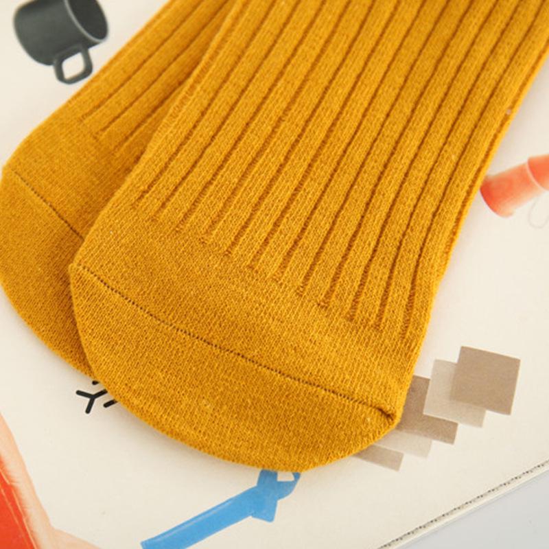 Children's Versatile Knee-High Cotton Socks - Spring & Autumn Styles for Boys & Girls.