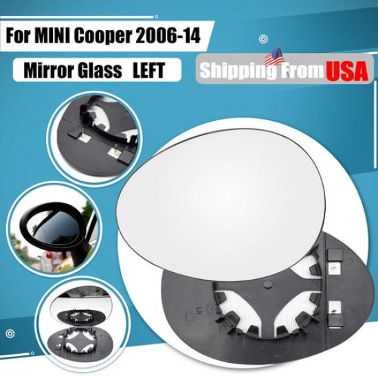 For MINI Cooper R55 Clubman R56 07-14 Heated Mirror Glass Left Side Rear View