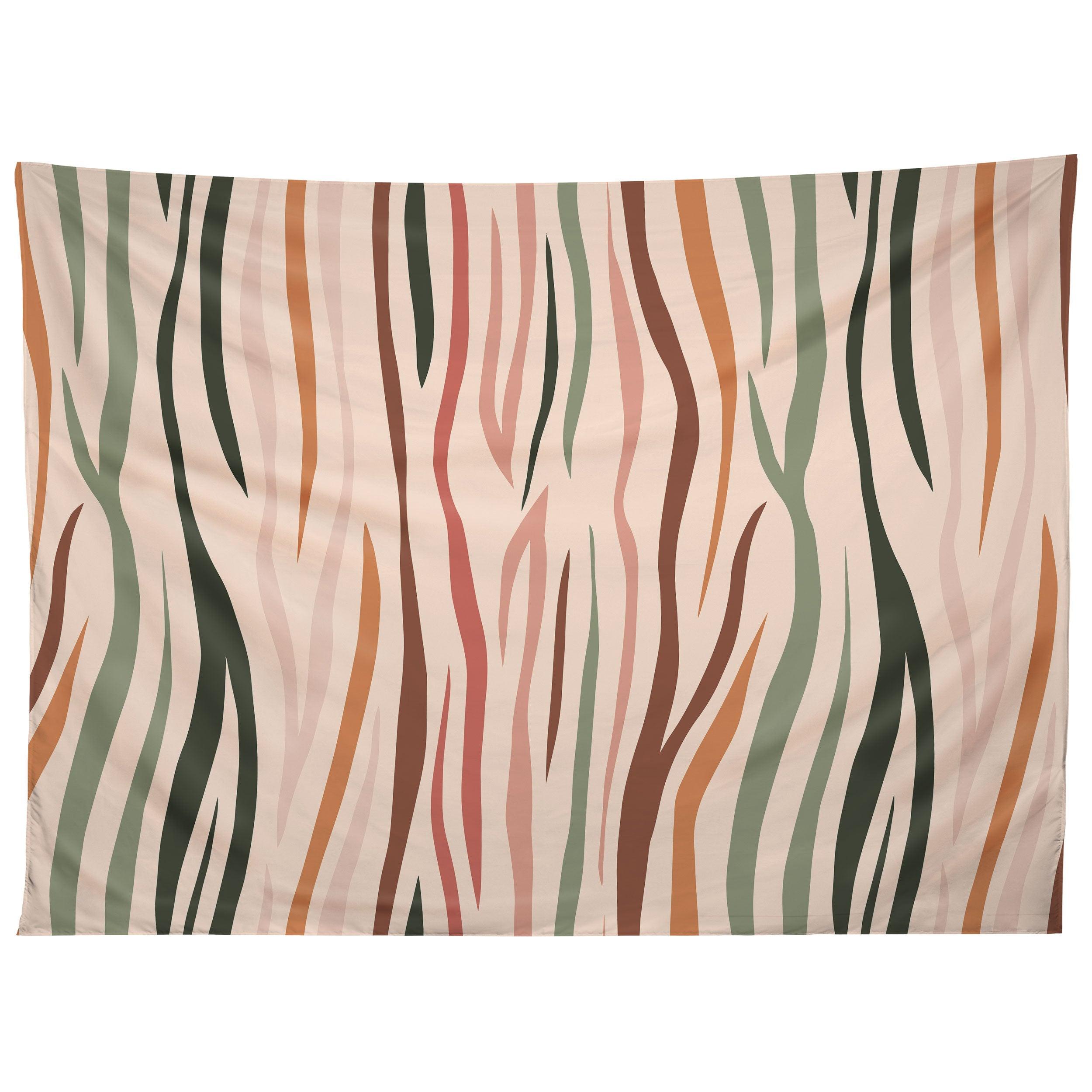MULTICOLOR ZEBRA PATTERN 001 tapestry 75x100 чёрный