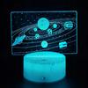Night Desk Lamp For Children Galaxy Planets Space 3D 16 Led + Remote Control