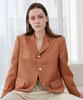 Damage Mnemonic Linen Pocket Embroidered Brown Jacket_ Linen Embroidery Brown Jk