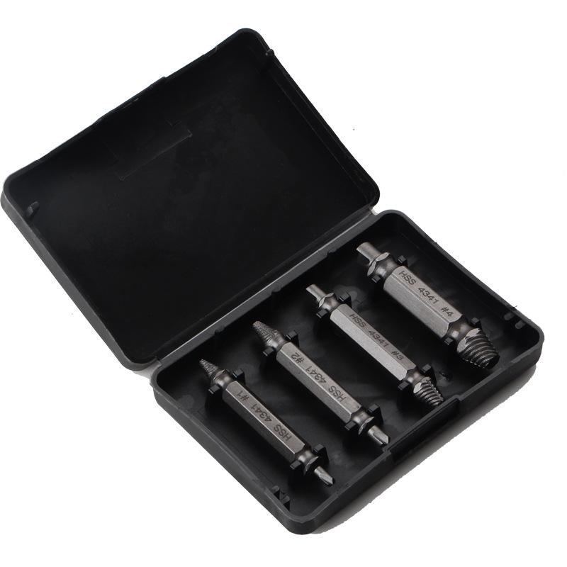 Titanium-Plated Screw Extractor Set with Double-Headed Bits