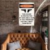 Vintage 1pc Warning Gun Sign This Home Is Protected by God and Guns Rust/Fade Resistant, Easy To Install Indoor/Outdoor Use
