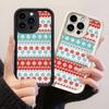 JT156 Renas de Natal Listradas para iPhone 17 16 15 14 Pro Max Samsung S26 S25 Ultra A17 A16 A07 A56 Xiaomi 15T Redmi 15c 14C Note 14 13 Capa Macia de TPU