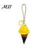 Ice Cream Cone Keychain Pendant, Bag Charm with Braided Lanyard, Backpacks Hanging Accessory Lightweight