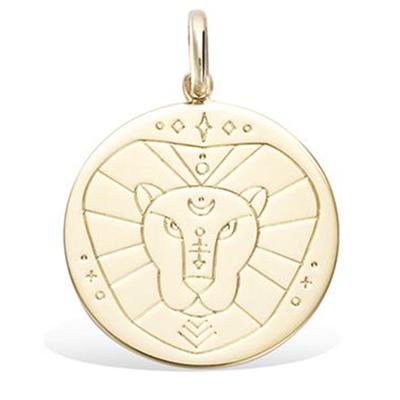[R4173] - Gold Plated 'Lion' Pendant - 20 Mm