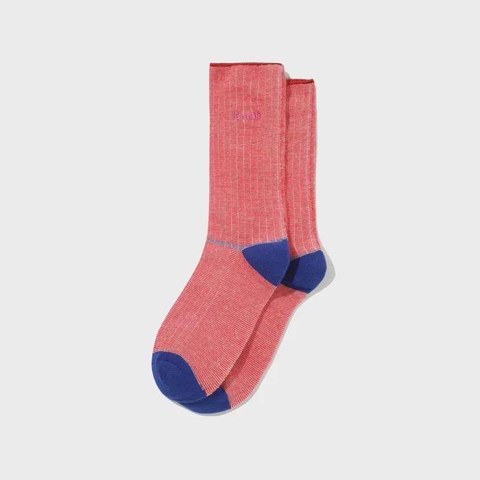 Multicolor Crew Socks RED