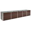 Garden Raised Bed Galvanized Steel 400 * 80 * 77 Cm Brown
