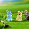 50Pc/Set Mini Luminous Kangaroo Ornaments Cute Resin Figurines Micro Landscape Decoration Desktop Ornament Diy Car Ornament