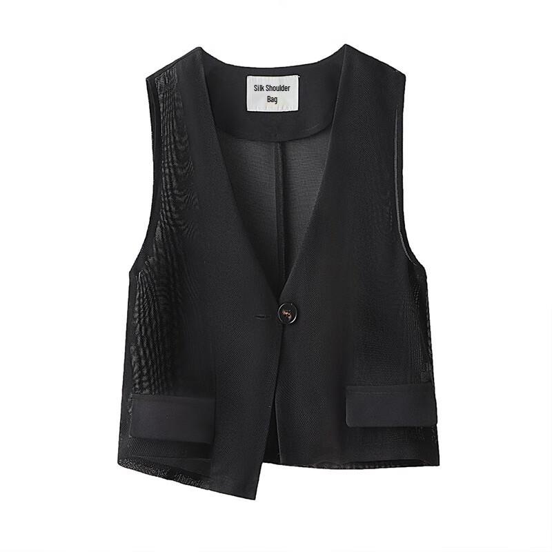 Women's V-Neck One-Button Vest
