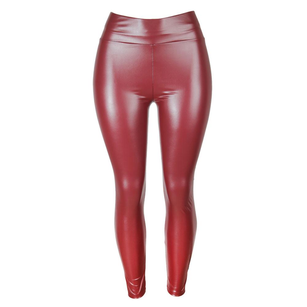 Pu Leather Pants For Women With High Waist And Slimming Fit For Casual Wear
