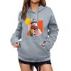 Women's Winter Christmas Printed Pullover Hooded Sweatshirt Fleece Long Sleeve Sweatshirt