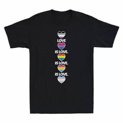 Love Is Love Pride Funny Gift Shirt Cotton T-Shirt XL