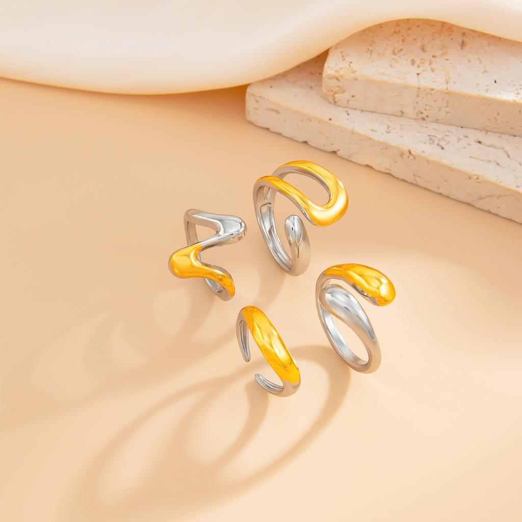 DIEZI One Set Multicolor Vintage Irregular Geometric Rings For Women Men Girls Punk Fashion Gold Silver Color Knuckle Joint Ring