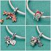 Copper Charms Winter Series Beads Snowman Penguin Pendant Fit Women Original Bracelet Christmas Diy Jewelry Dangle