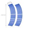 16pcs Bike Motorcycle 16-18inch Reflective Wheel Strip Stickers Decoration Accessory(Blue)