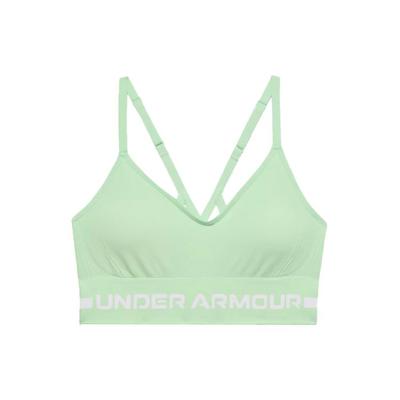 Seamless Long Letter Print Low-Intensity Sports Bra Women Underwear Water-Foam-Green 1357719-335