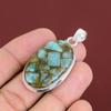 Copper Amazonite Pendant Gemstone Pendant Decent Jewelry 925 Sterling Silver Pendant Brand New Pendant Handmade Silver Jewelry Gifts For Mom