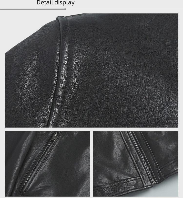 Men's European & American Style PU Leather Jackets - Stand-up Collar Motorcycle Jackets for Spring & Autumn, Available In Large Sizes