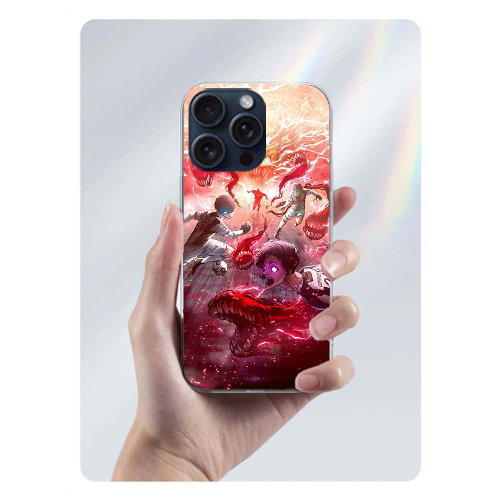 Blue Lock Anime Clear Phone Case For Iphone 17 Air 16 Pro Max 15 Pro 14 Plus 17E 16E 11 13 12 Mini Cover Cases Fundas Cell TPU C