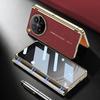 Magnetic Hinge Stand Case For OPPO Find N6 Luxury Plating Leather Wireless Charge Front Screen Glass Cover For OPPO Find N6 Case