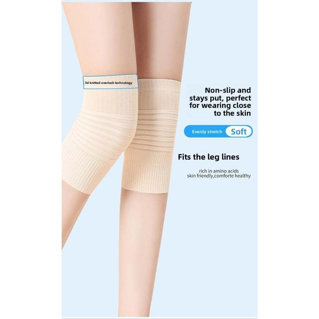 Cotton Knee Pads, Thin Design, Warm and Comfortable for Men and Women with Cold Legs, Air Conditioning, Sleeping, and Anti Cold Paint Cover