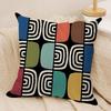 Black Geometric Pattern Cushion Cover Pillowcase Ultra Soft Skin Friendly Fabric Cloud Like Comfort  Concealed Zipper