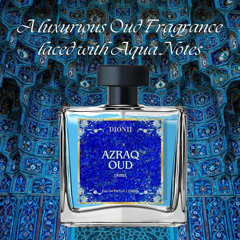 DIONII AZRAQ OUD Dubai OUD Edit Eau de Parfum für HERREN & DAMEN | Langanhaltendes Premium-Parfüm | Ideal für jeden Moment |
