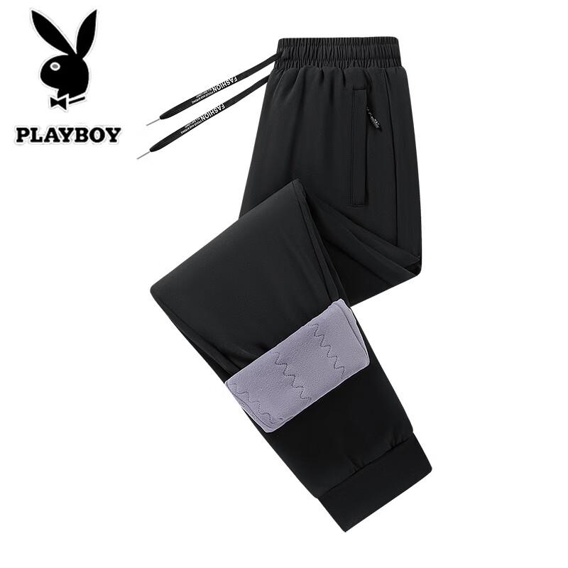 Playboy Men's Fleece-Lined Thermal Casual Athletic Sweatpants