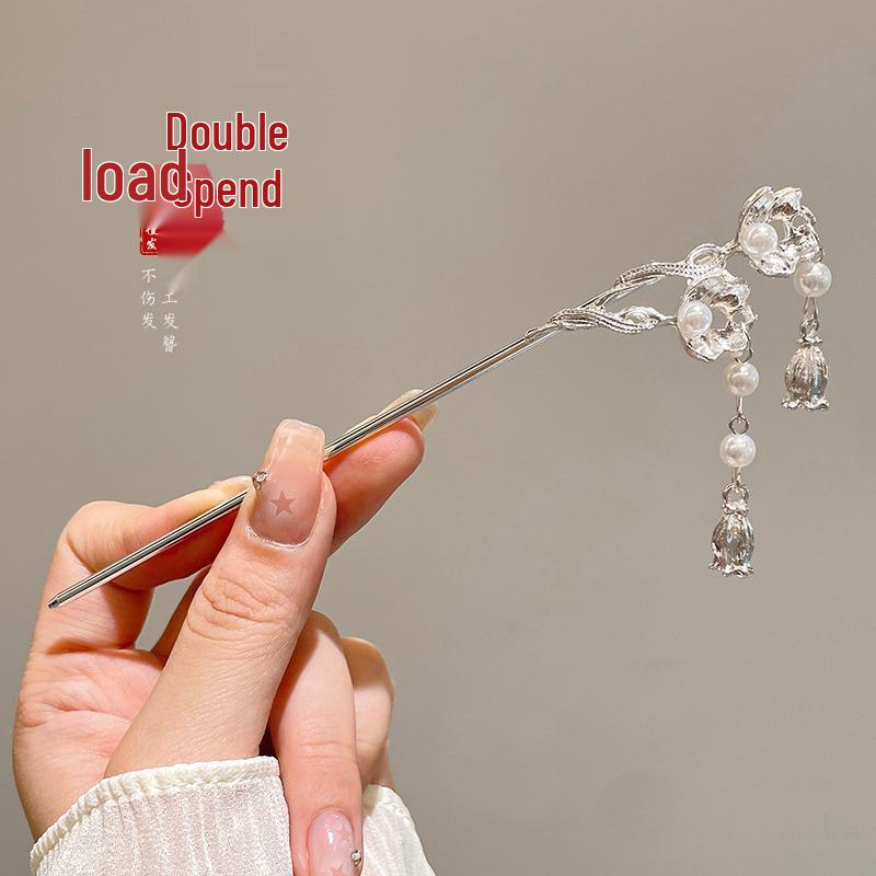 Traditional Sandalwood Hairpin for Chinese Cheongsam & Hanfu Updo