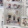 Transparent Dolls Badge Acrylic Display Standing Para Action Figure Storage Dustproof Display Rack Cabinet Organizer Dolls Decor