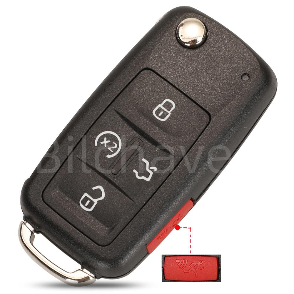 Volkswagen 4/5-Button Key Shell for Tiguan, Golf, Sagitar MK6, Polo Remote Key