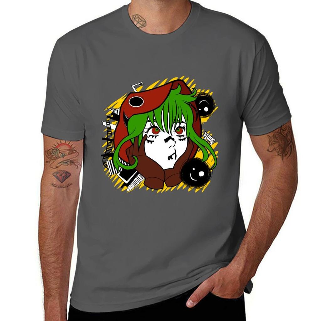 Gumi Megpoid Matryoshka Vocaloid Song Tshirt Blouse Plain Funnys Mens Cotton T Shirts
