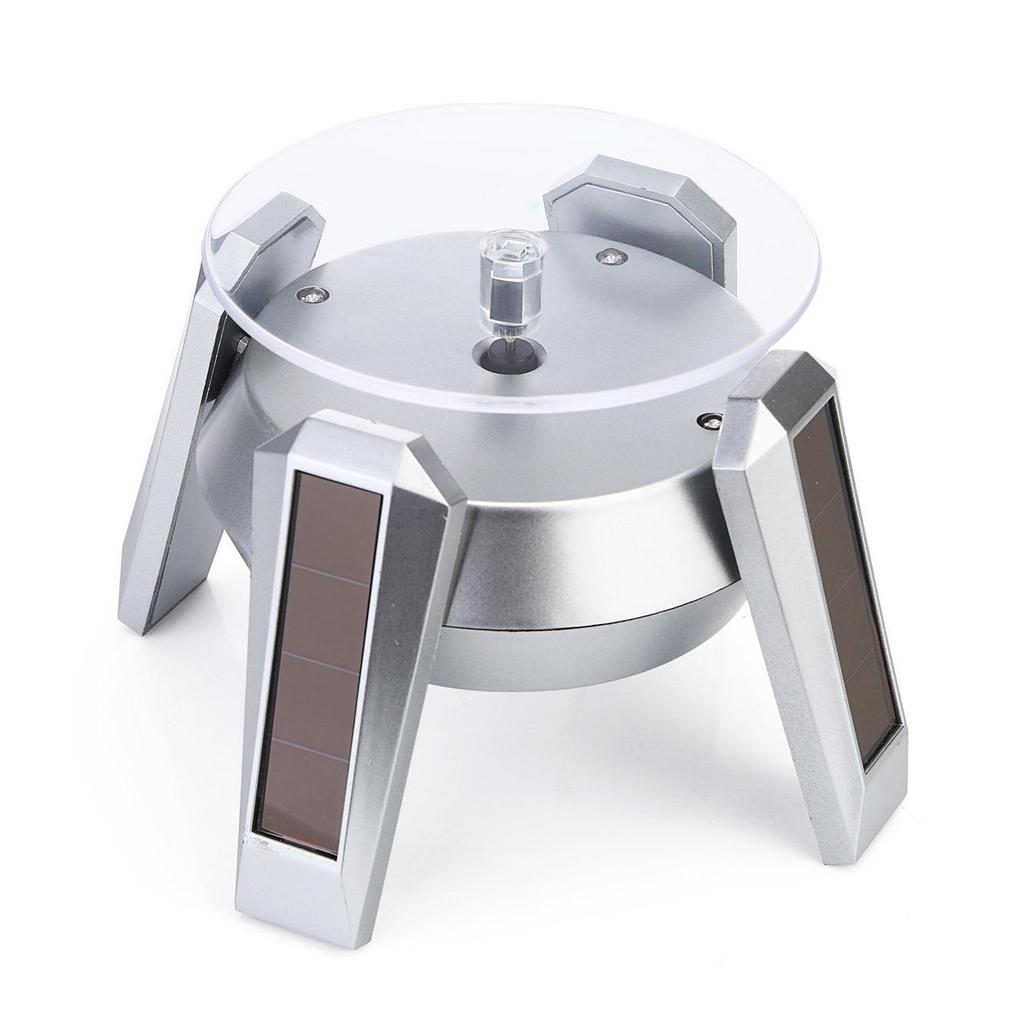 Rotating LED Solar Display Stand for UFO Spaceship Models, Jewelry, and Phone Video Shooting