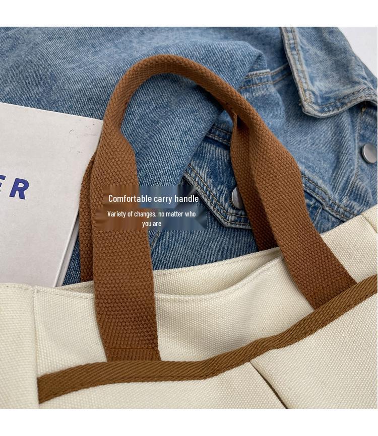 Women's Original Literary Crossbody Canvas Shoulder Bag - Thickened, Casual, Portable Tote for Student Commute